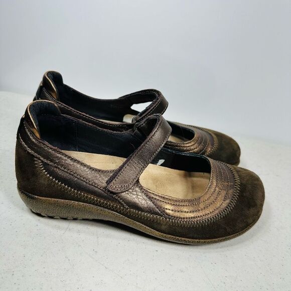 NAOT US 6Brown Mary Jane Flats EUR 37 - Picture 2 of 7